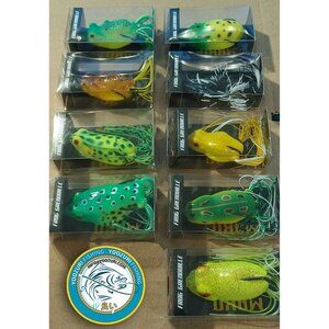 Lot of 9 Frog Fishing Floating Lure Hook 2.5" MAKO Grenouille w 6.5cm